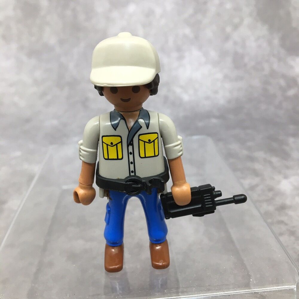 Playmobil Tanned Skin Male Park Worker Figure w/Walkie-talkie-Read Description